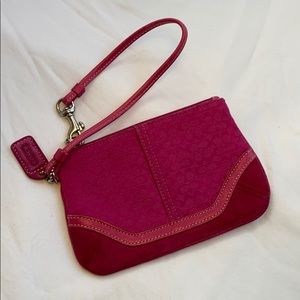 Coach pink wristlet